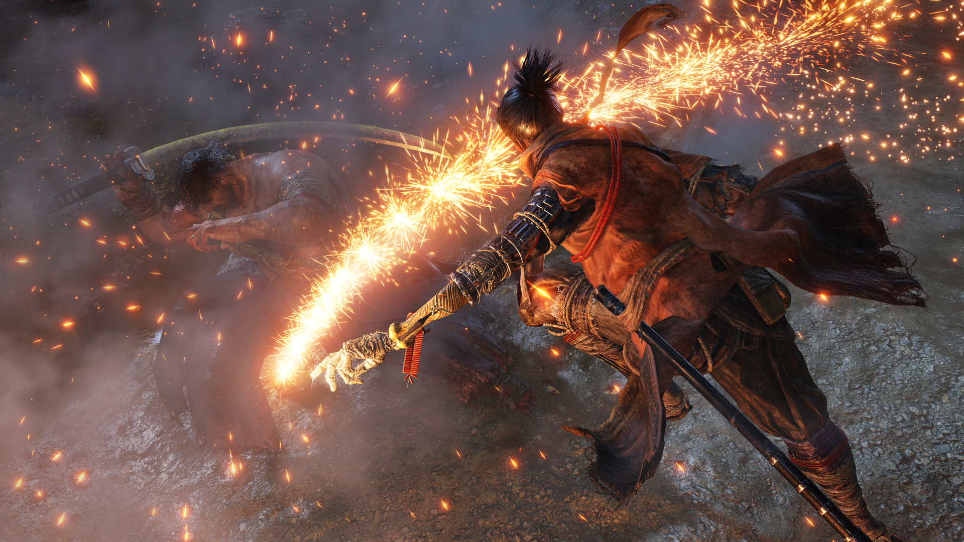 Sekiro: Shadows Die Twice - shower of sparks