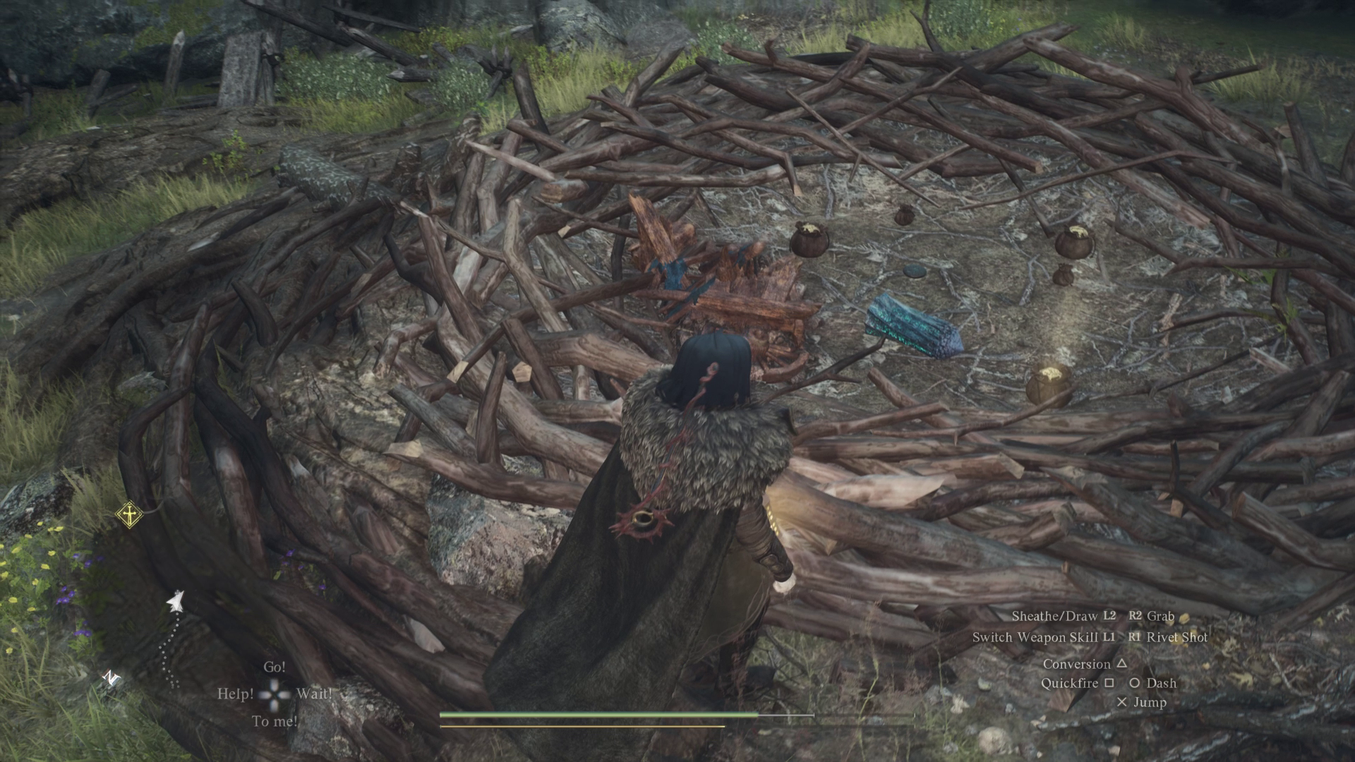 The Arisen looks at a griffin’s nest with a portcrystal in it in Dragon’s Dogma 2